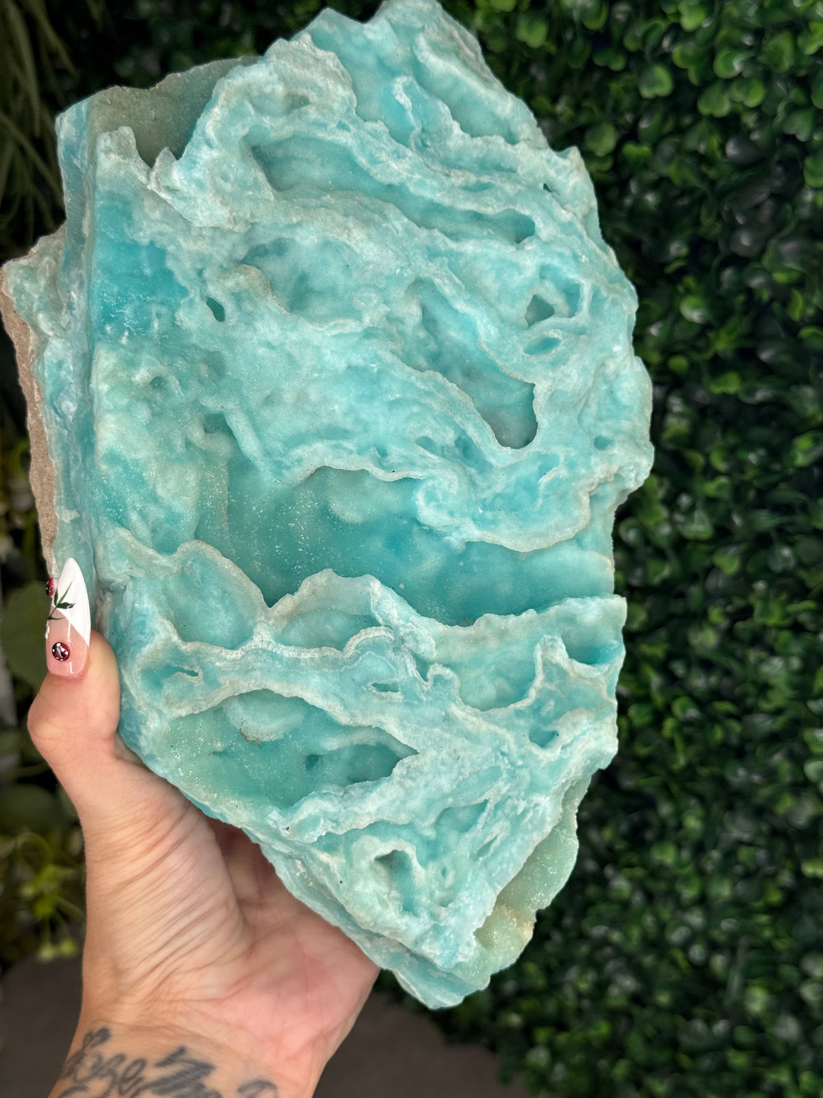 Half polish Blue Aragonite Freeform 2.6kg - A