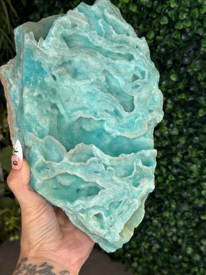 Half polish Blue Aragonite Freeform 2.6kg - A
