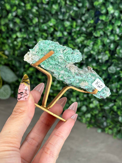Chrysocolla with Native Copper in Chalcedony K