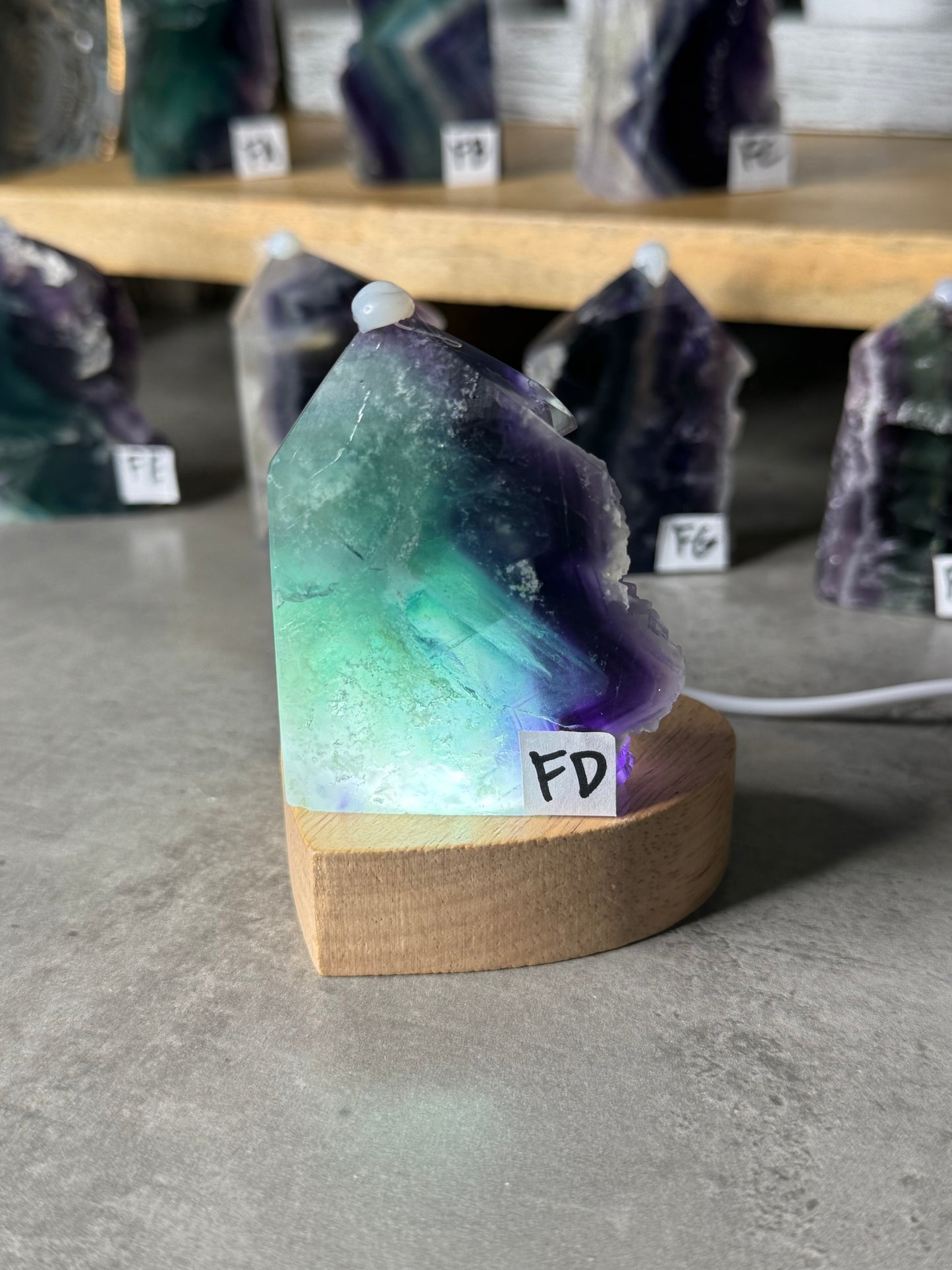 Rainbow Fluorite Druzy Towers