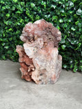 Pink Amethyst Druzy Half Polished Crystal Tower