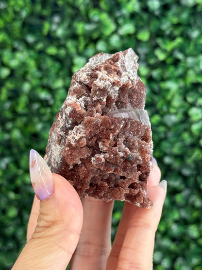 Red Hematite Quartz Crystal Specimen - Morocco B