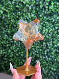 Colourful Marcasite Star Crystal Carving - Indonesia