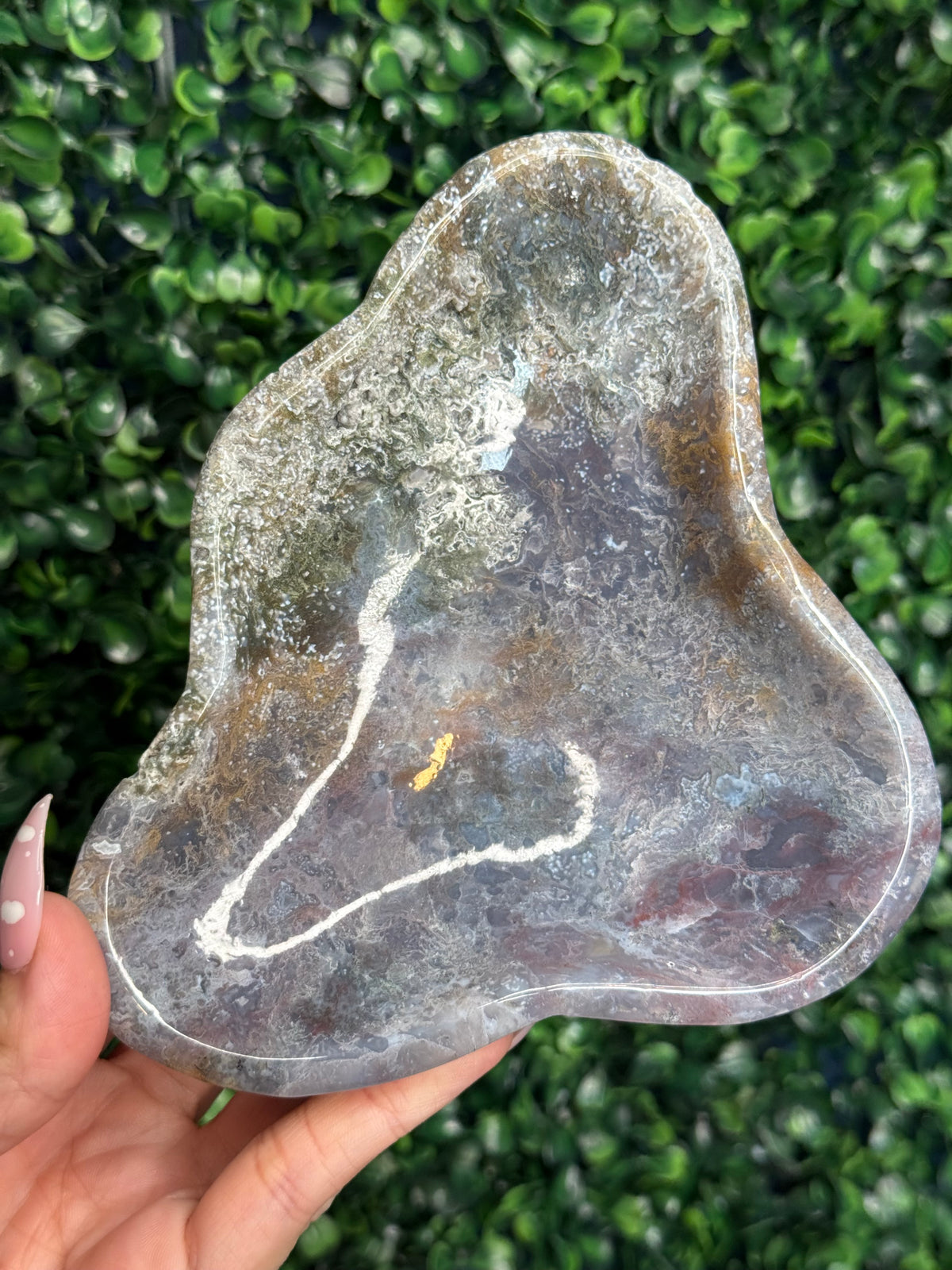 Pink Ocean Jasper Bowl 407g Madagascar