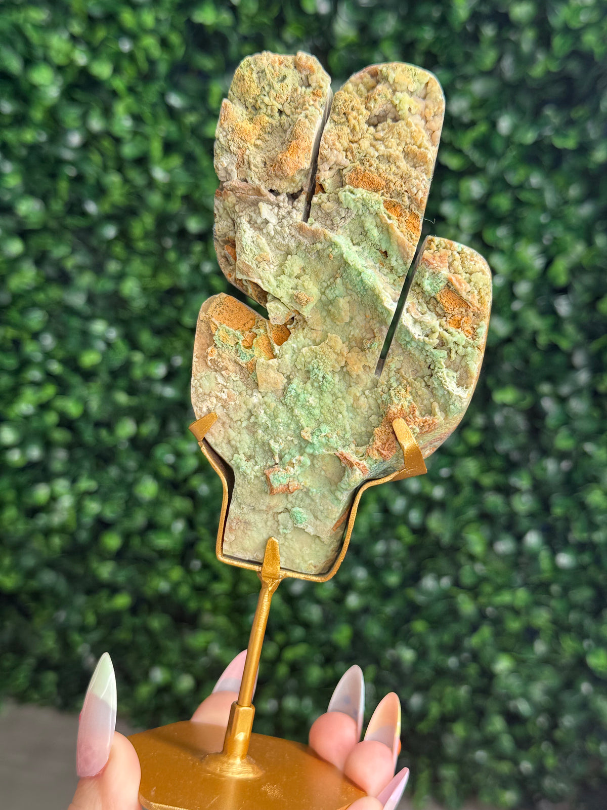 Smithsonite Cactus Crystal Carving - Indonesia - D