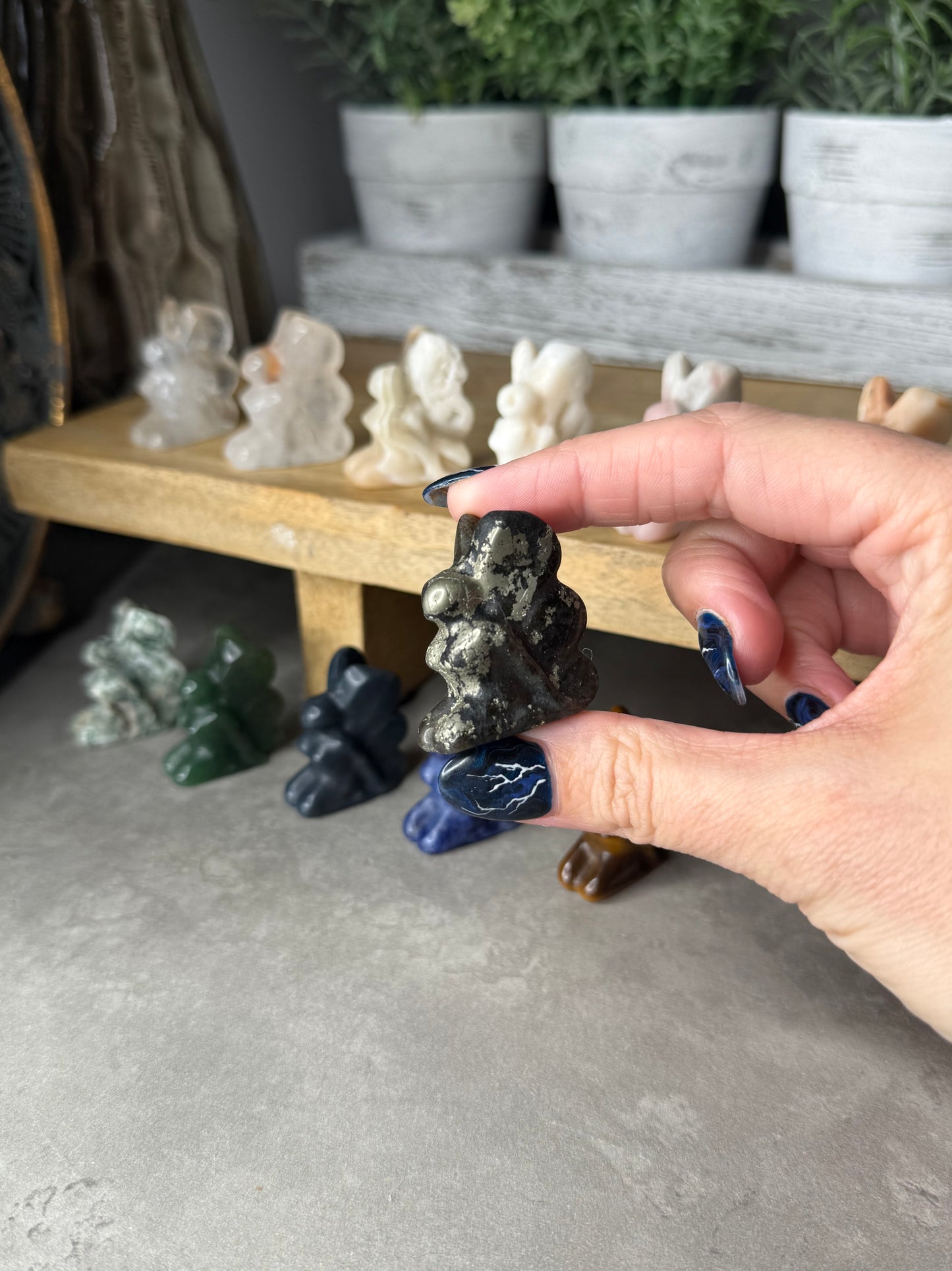 Sitting Fairy Mini Crystal Carving