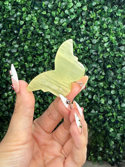 Lemon Calcite Mini Butterfly Crystal Carvings from Pakistan