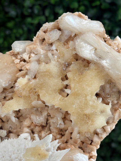 Stilbite and Mordenite on Heulandite Crystal Specimen - India - 505g