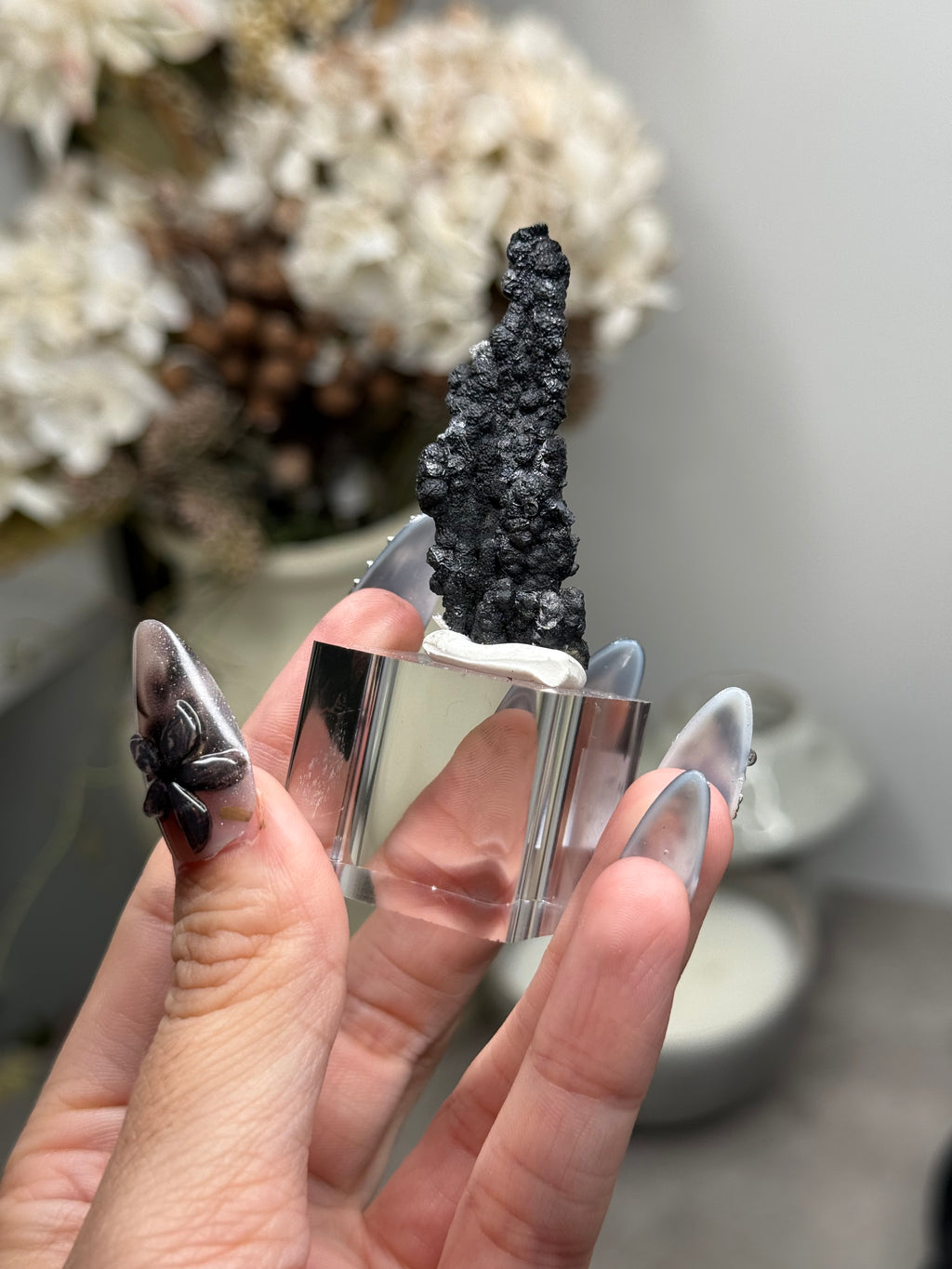 Goethite Stalactites with Calcite from Aouz, Er Rachidia Province, Morocco - N