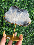 Blue Plume Agate Cloud Crystal Carving from Indonesia X