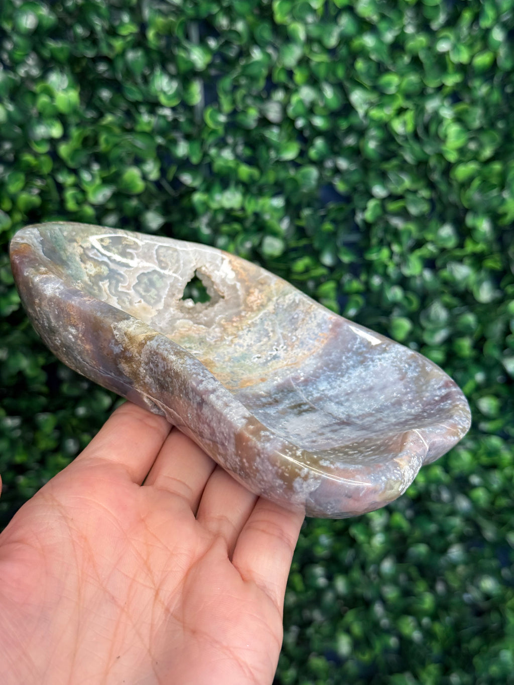 Pink Ocean Jasper Bowl 357g Madagascar