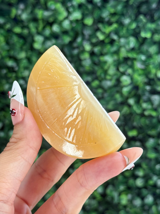 Orange Calcite Orange Slice from Pakistan