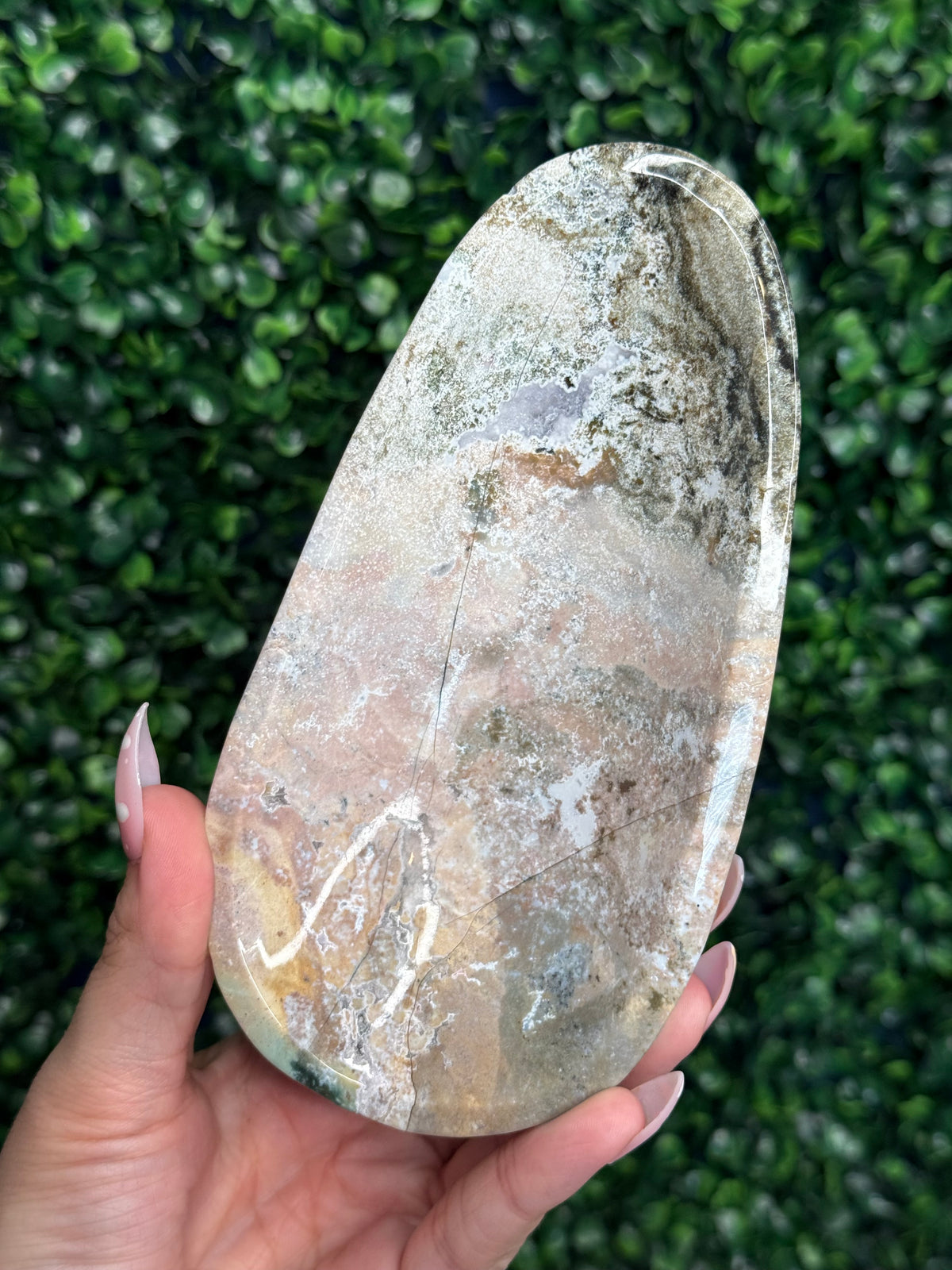 Pink Ocean Jasper Bowl 353g Madagascar