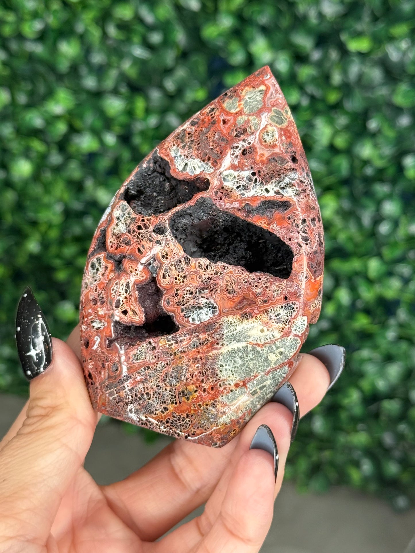 Red Marcasite Teardrop B