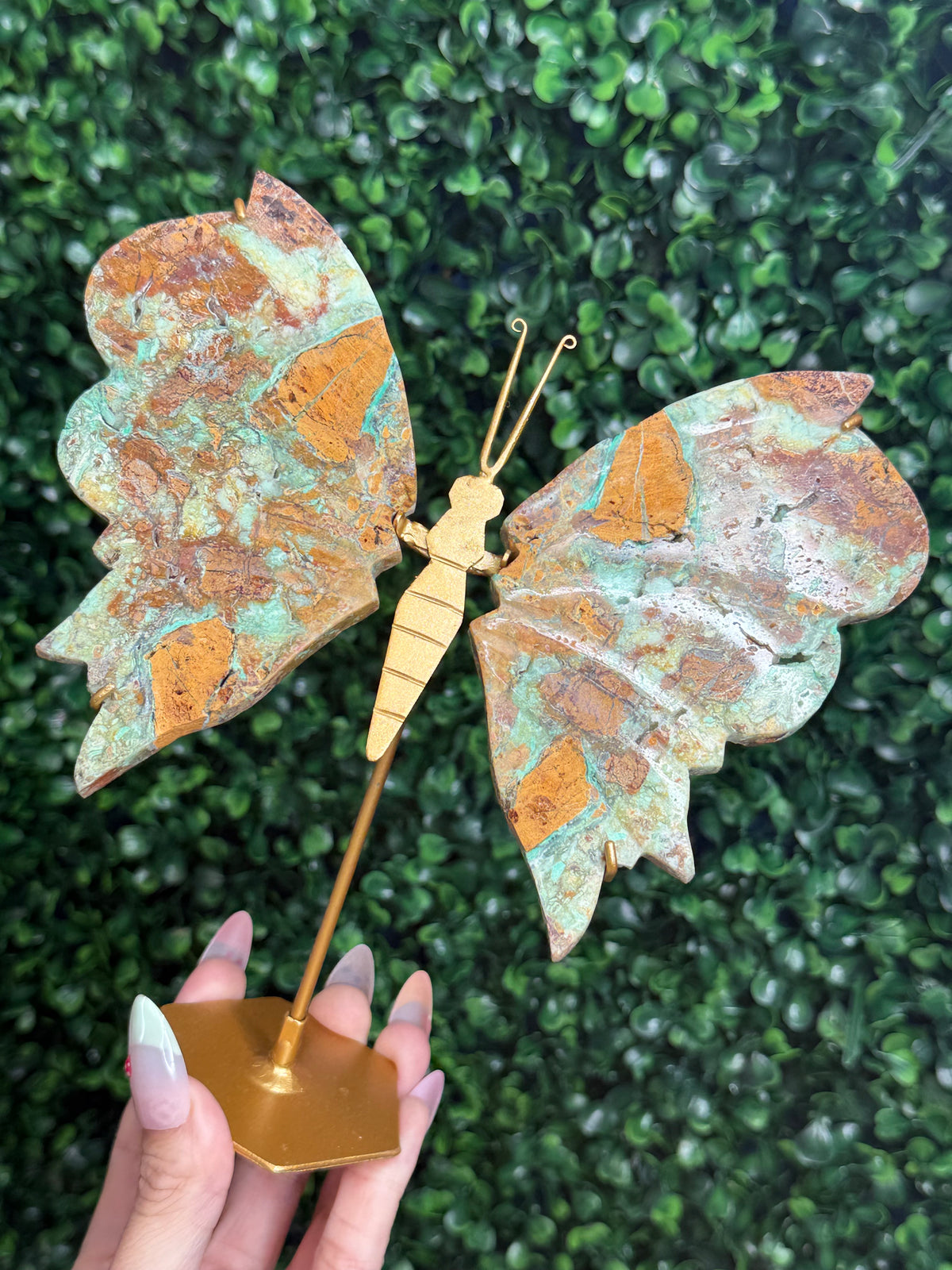 Smithsonite Butterfly Wings Crystal Carving - Indonesia