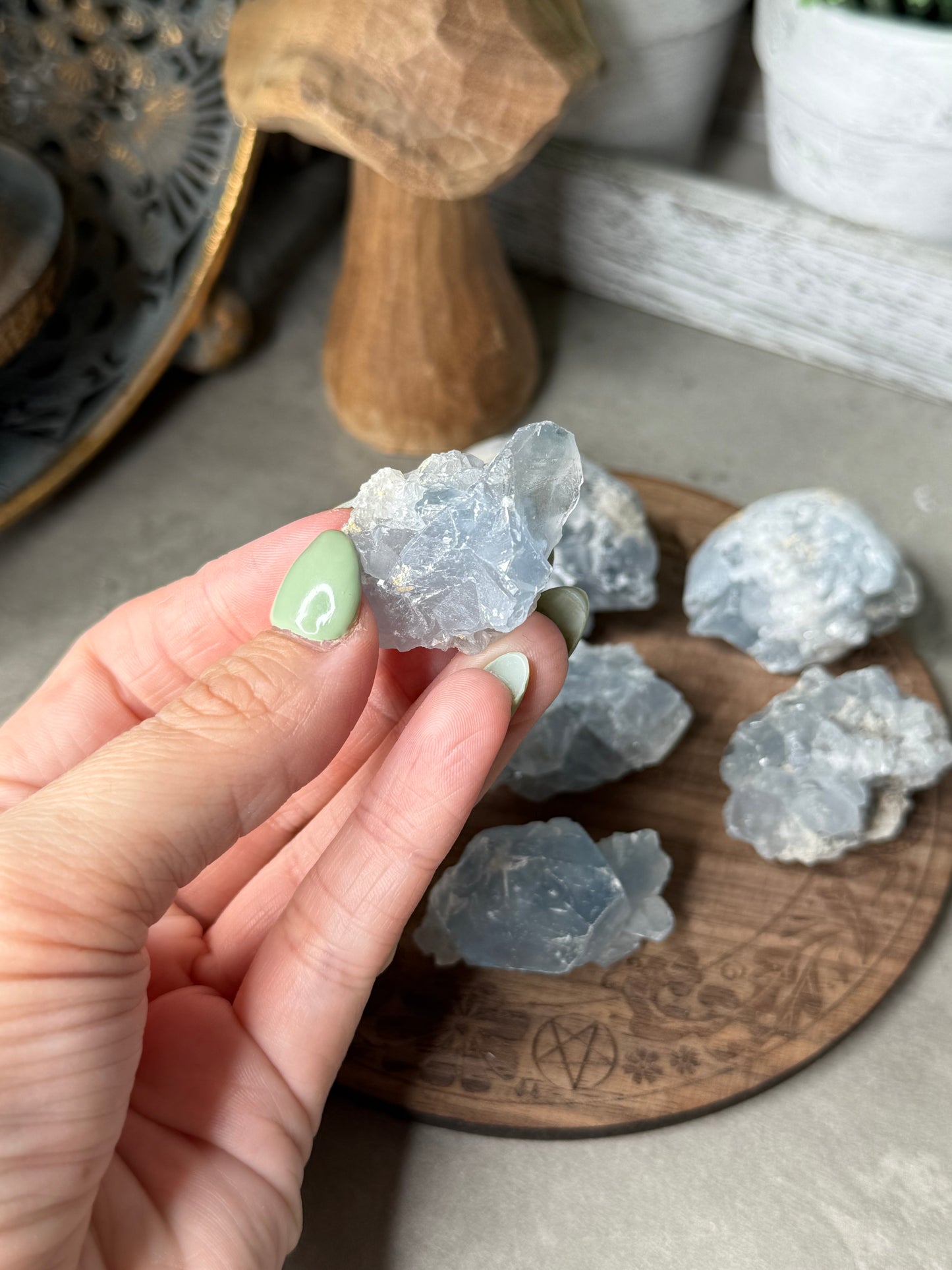 Raw Celestite Crystal Pieces - Random