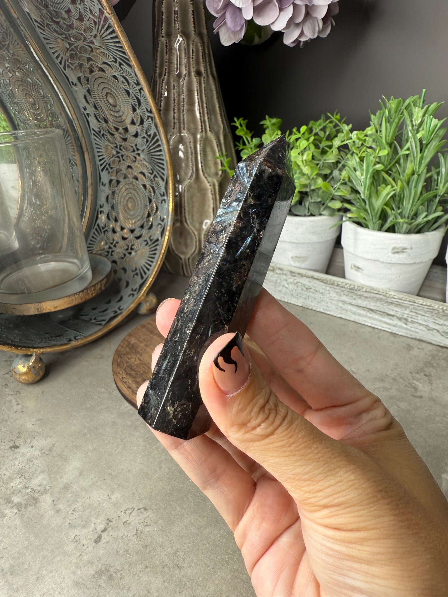 Arfvedsonite Firework Stone Crystal Towers