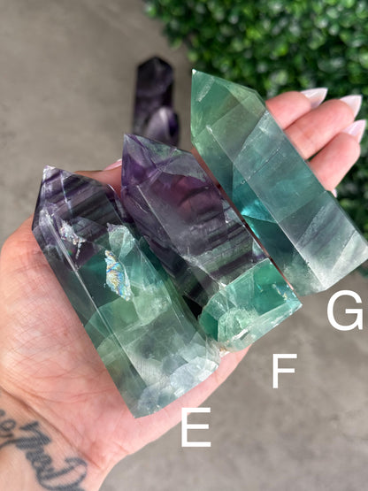 Dark and Moody Flourite Towers Crystal Carvings Imperfect