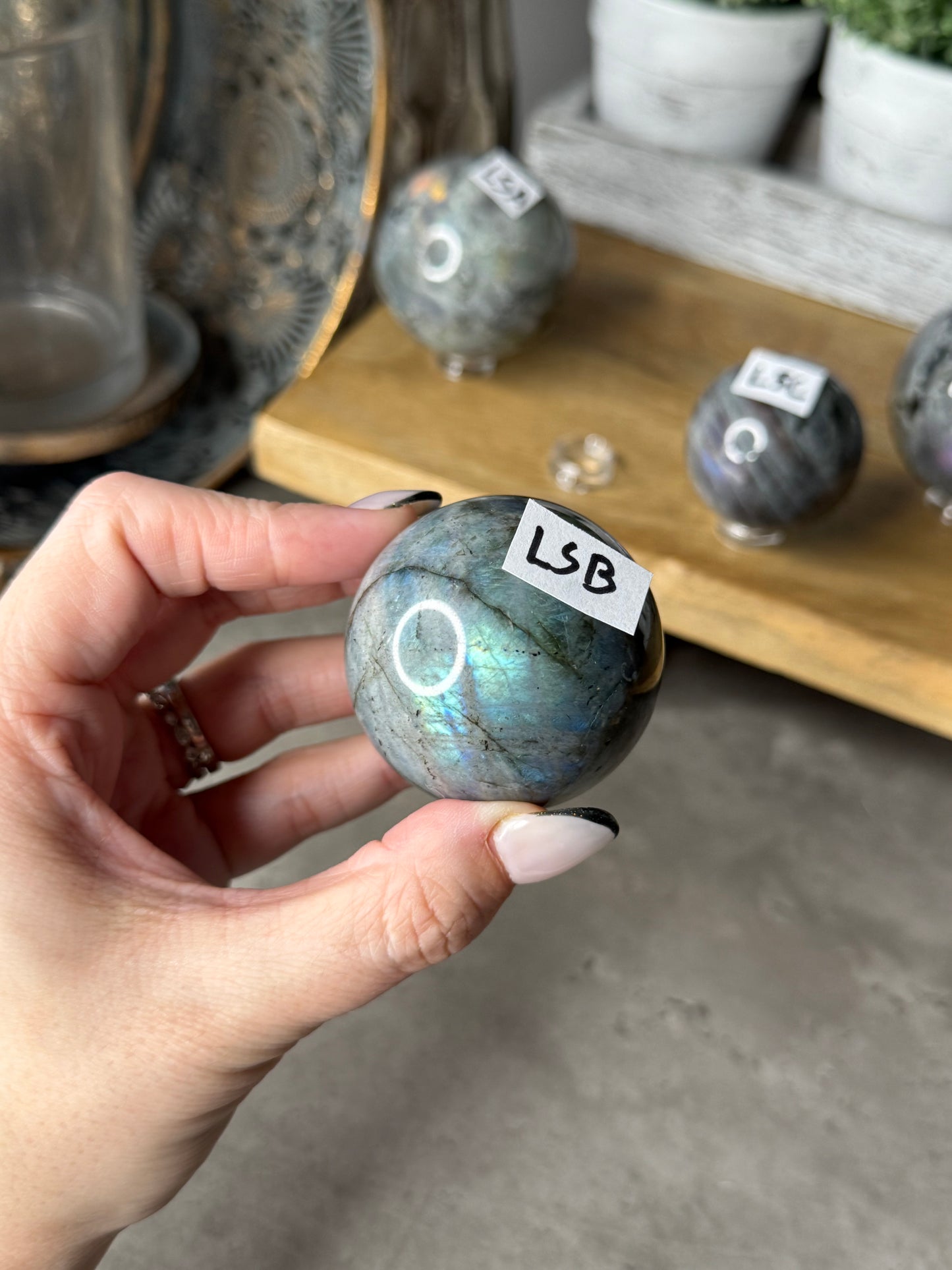 Labradorite Spheres A - D