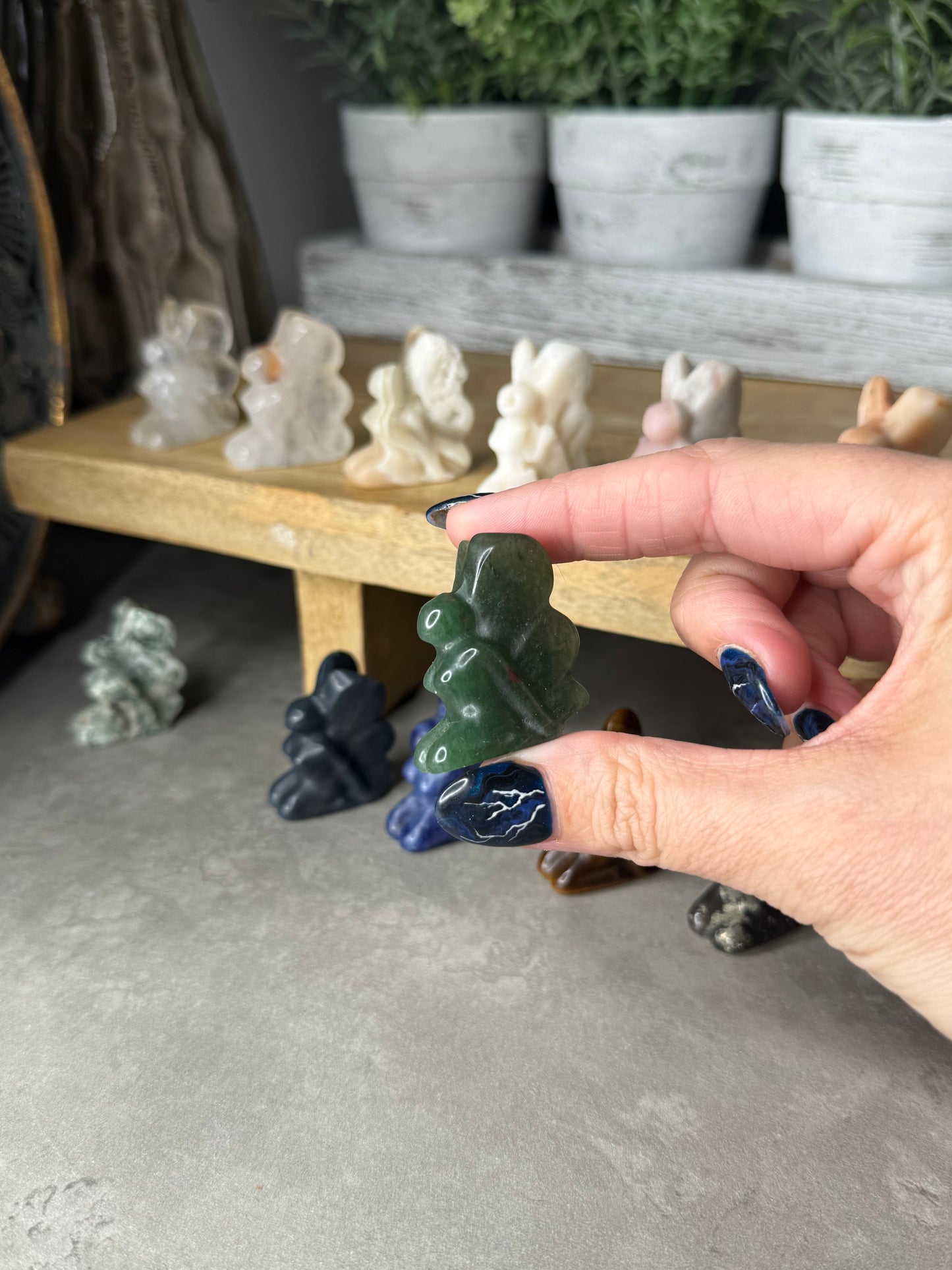 Sitting Fairy Mini Crystal Carving