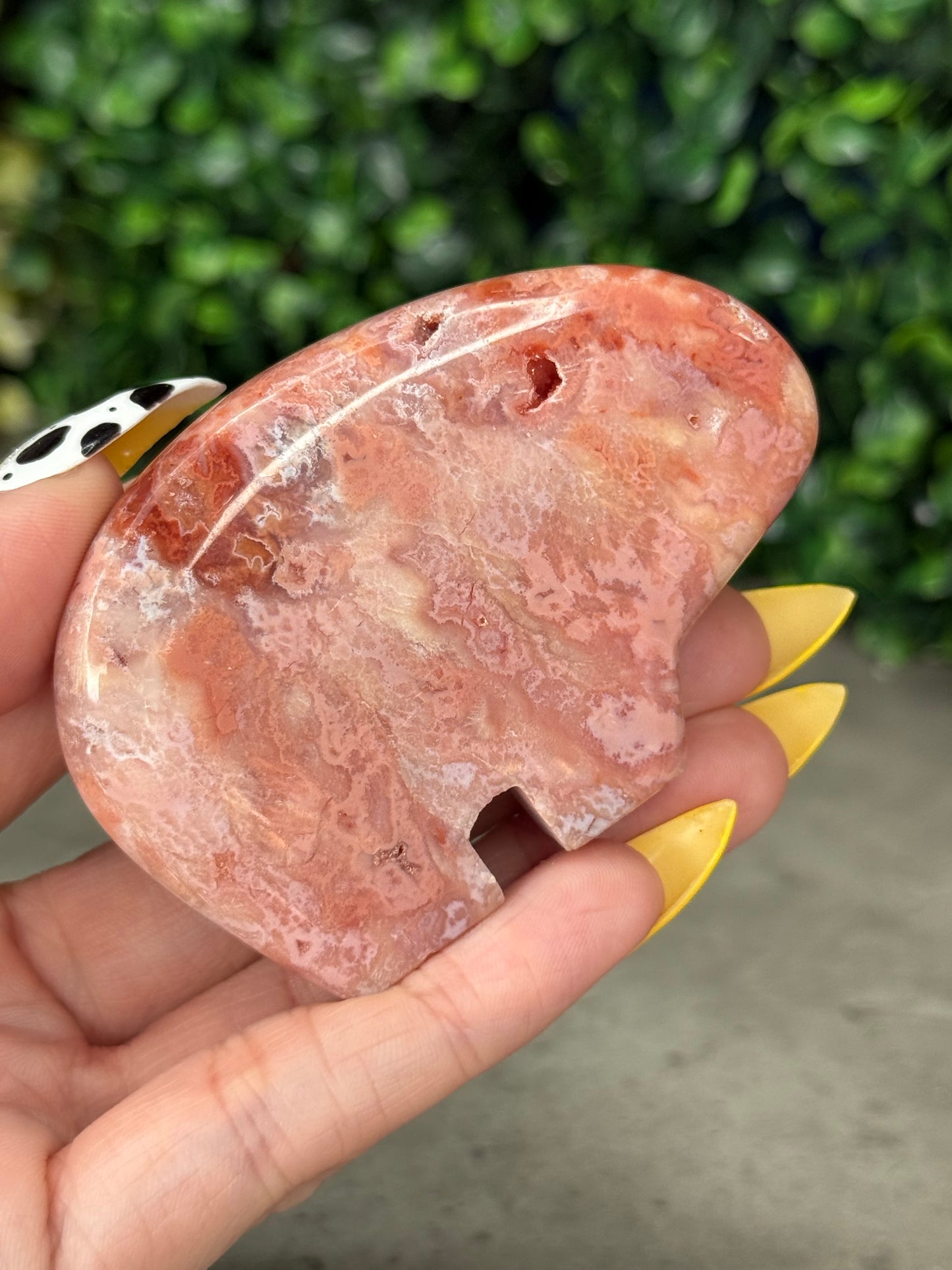 Pink Carnelian Bear Crystal Carvings