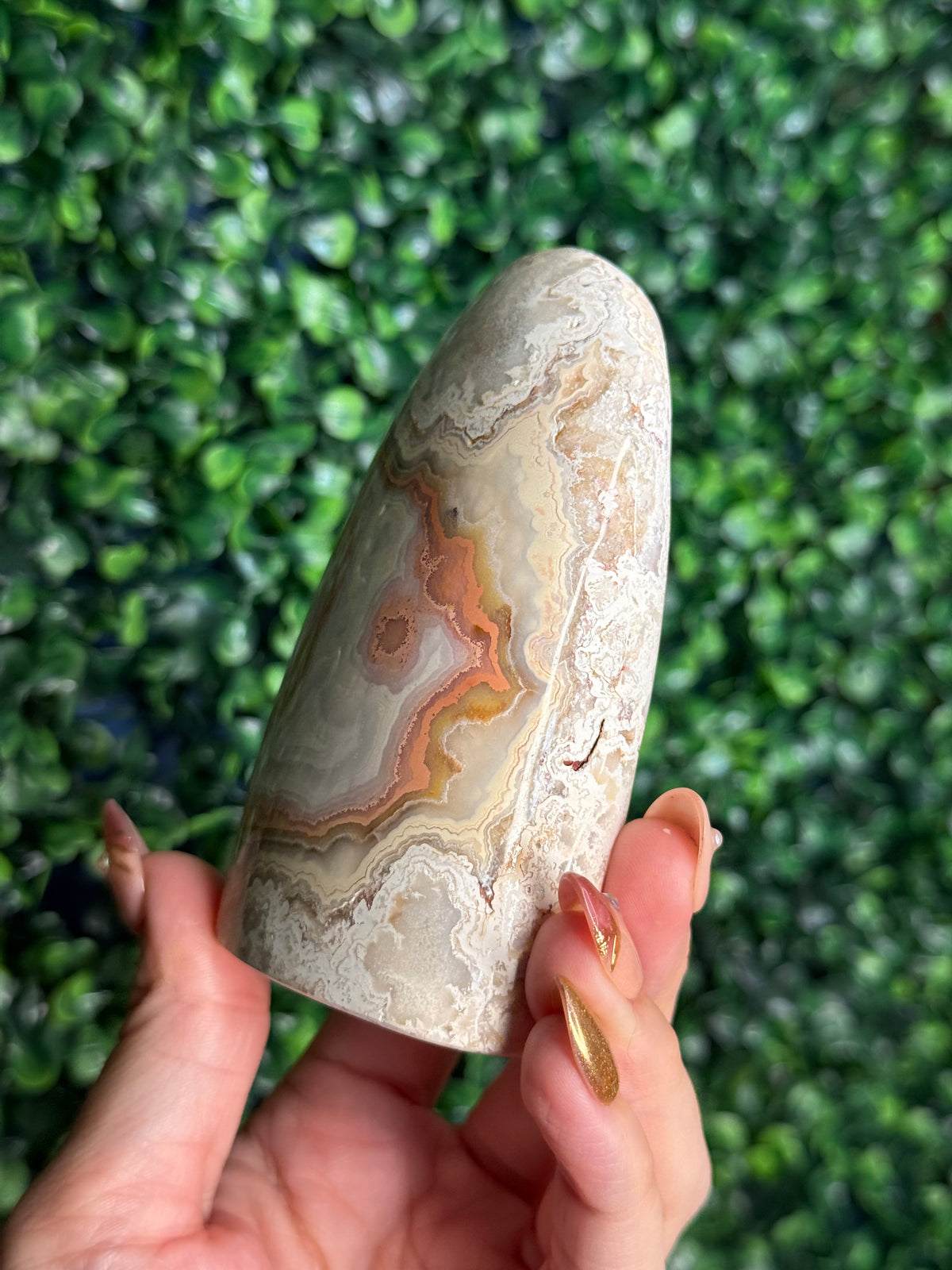 Colourful Crazy Lace Agate Freeform Crystal Carving from Indonesia A