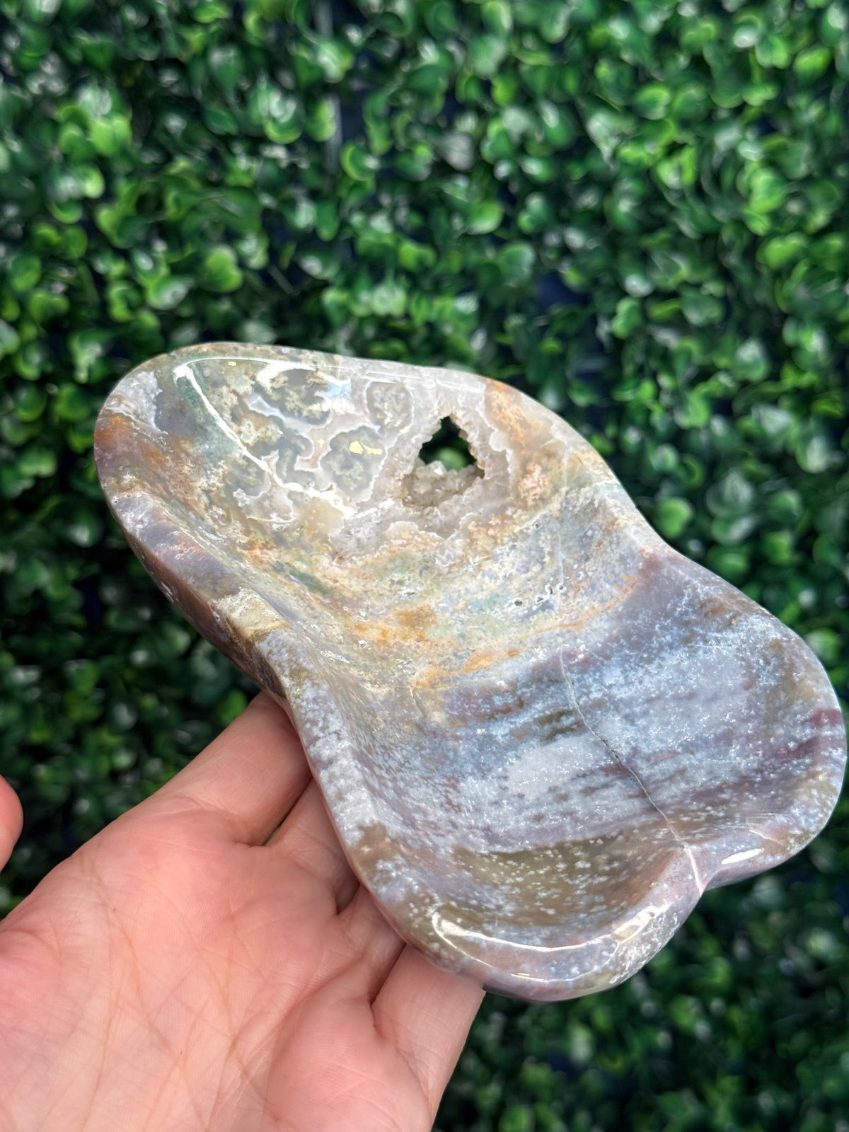 Pink Ocean Jasper Bowl 357g Madagascar