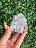 Blue Plume Agate Heart Tower Carving from Indonesia L