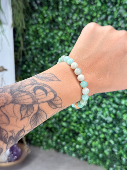 Amazonite Crystal Bracelets 4mm - 8mm