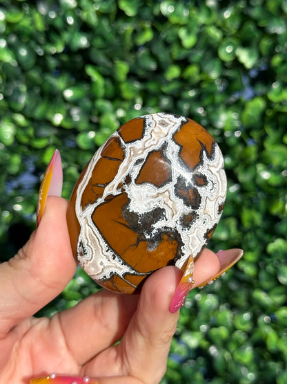 Brecciated Jasper Druzy Palmstones - Indonesia