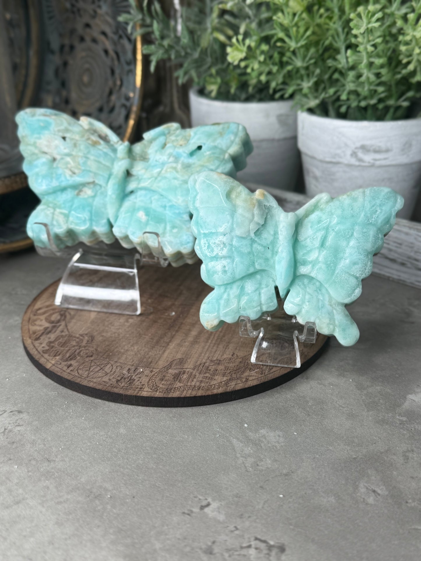 Hemimorphite Crystal Butterflies