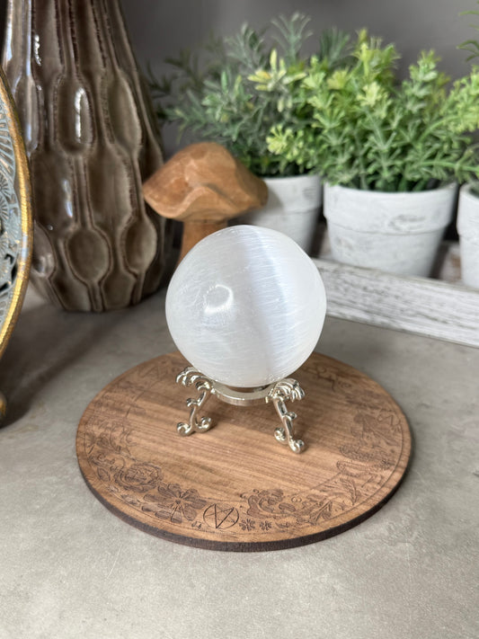 Selenite / Satin Spar Crystal Sphere for Cleansing - 286g