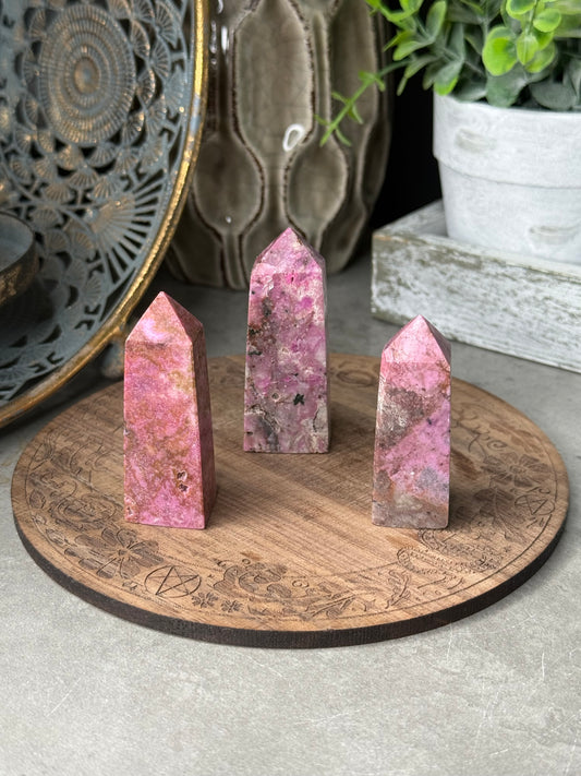 Cobalt Calcite Crystal Towers