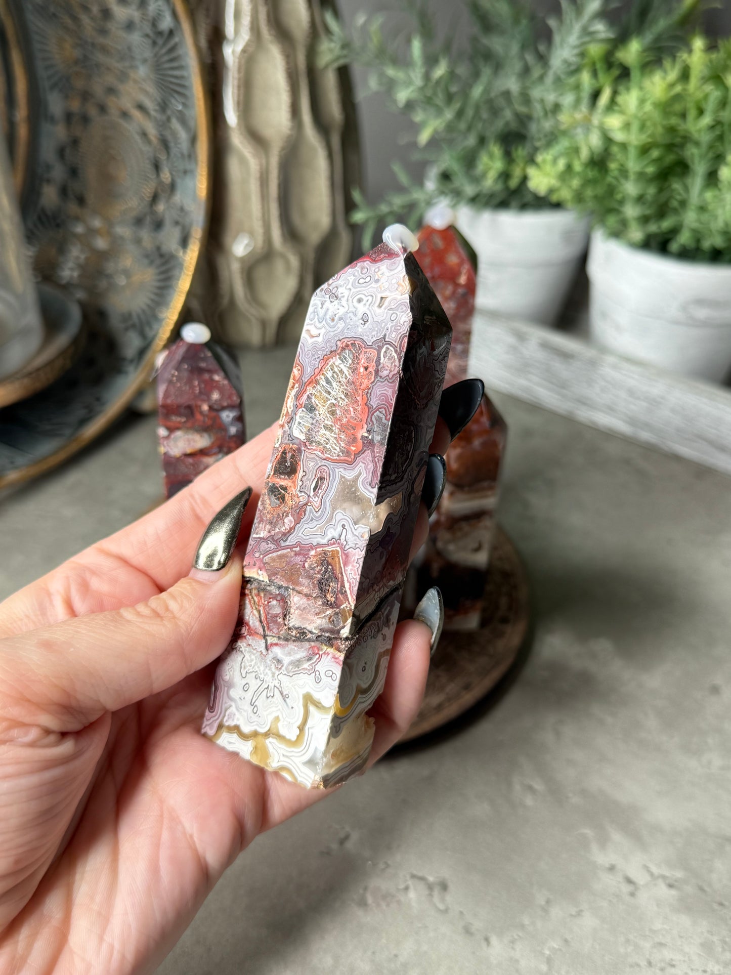 Mexican Lace Agate Towers