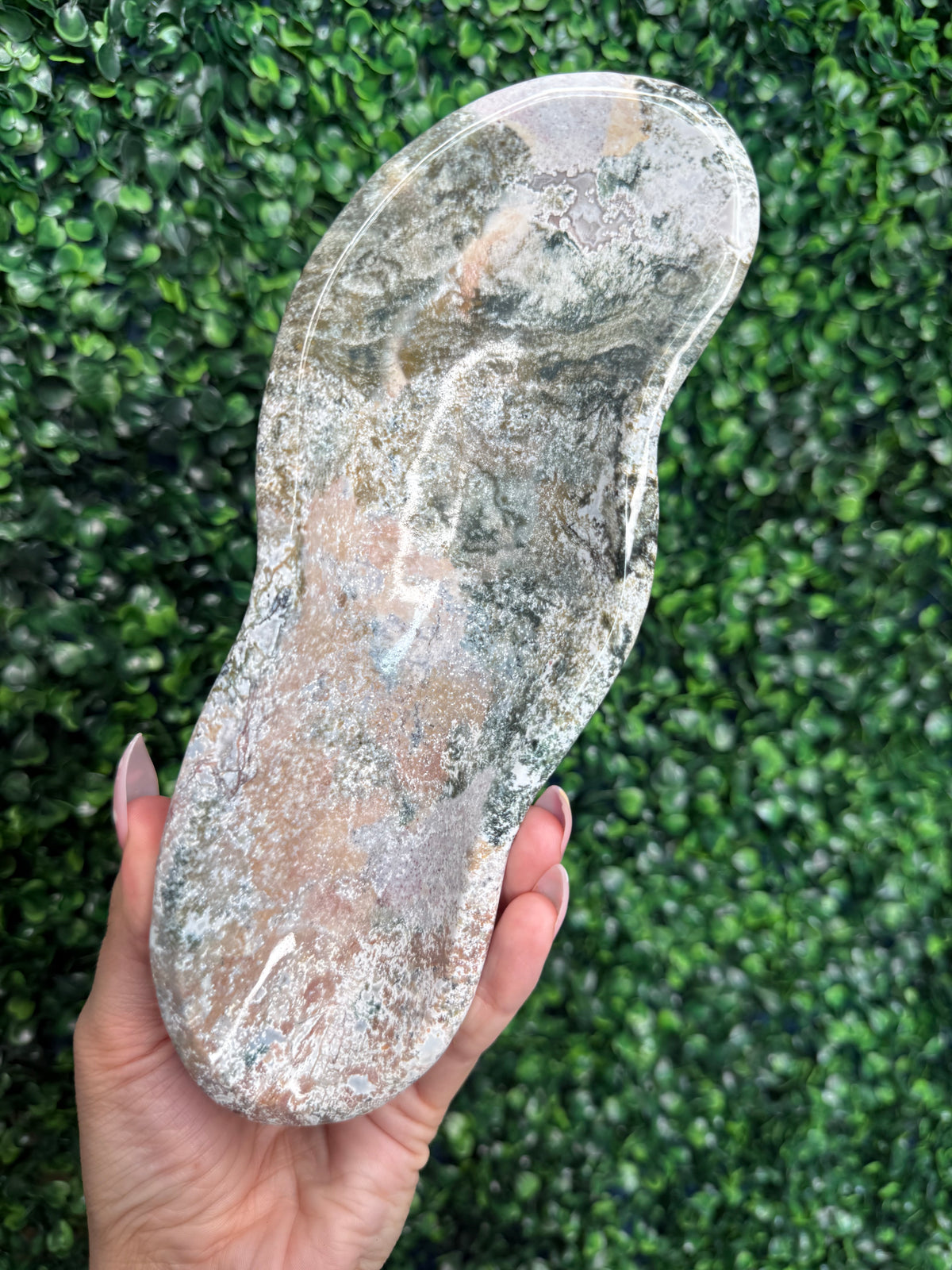 Pink Ocean Jasper Bowl 525g Madagascar