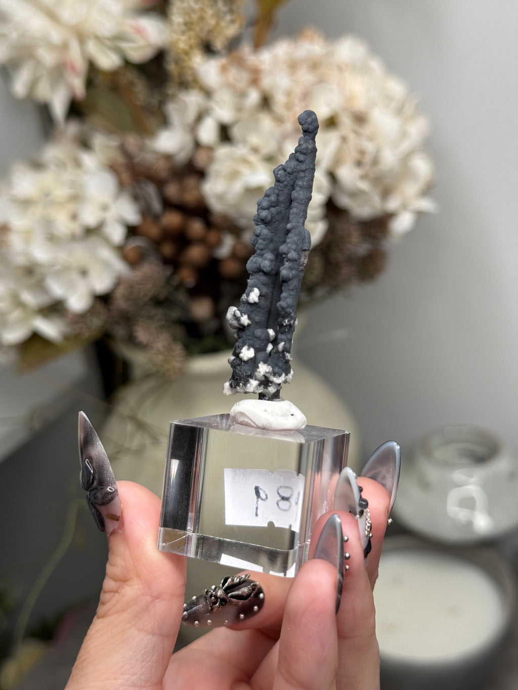 Goethite Stalactites with Calcite from Aouz, Er Rachidia Province, Morocco - B