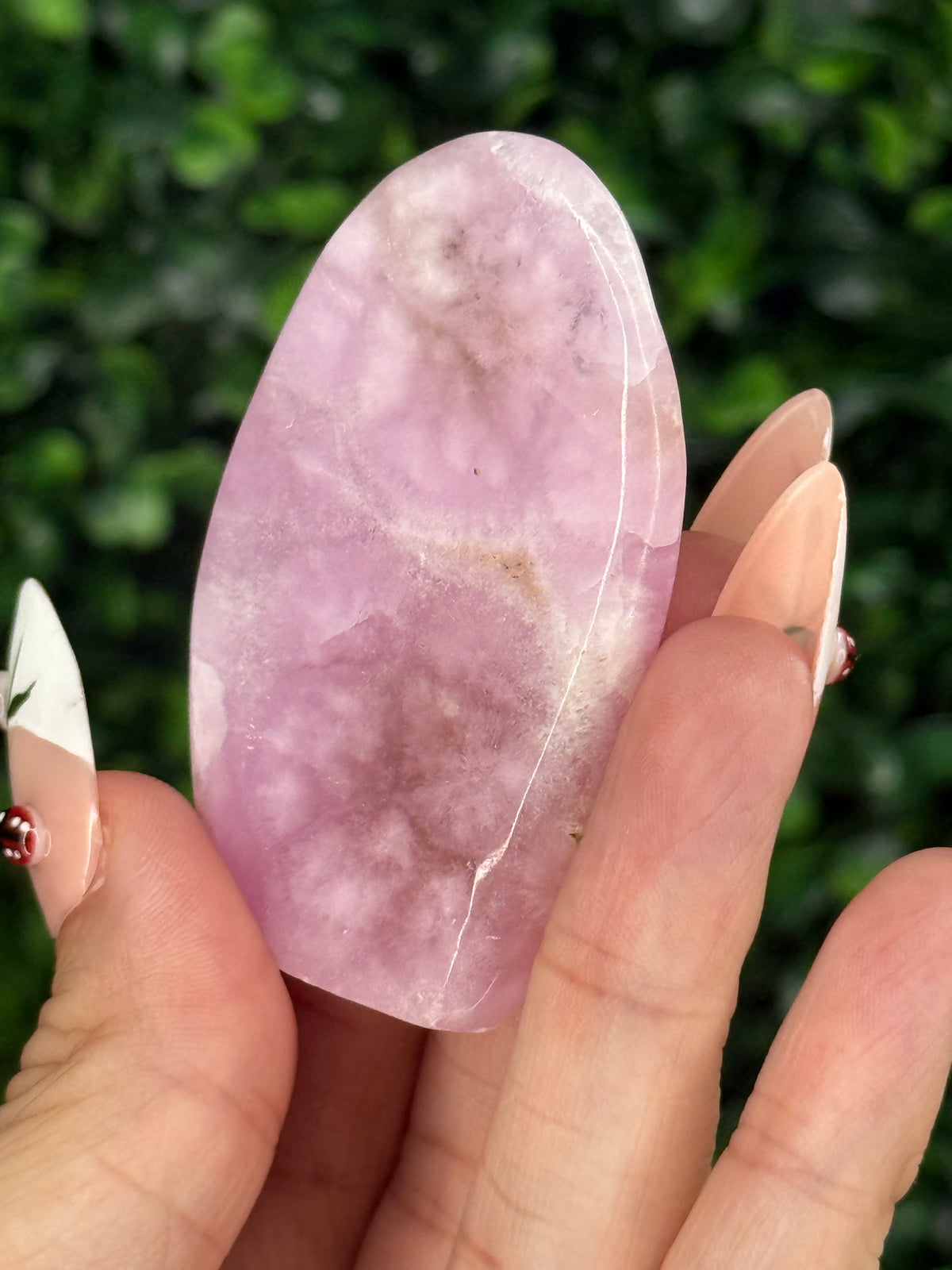 Pink Aragonite AAA with gold Stand from Afghanistan F