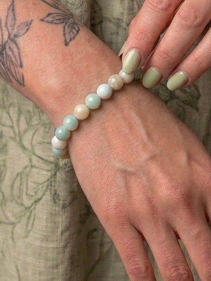 Amazonite Crystal Bracelets 4mm - 8mm