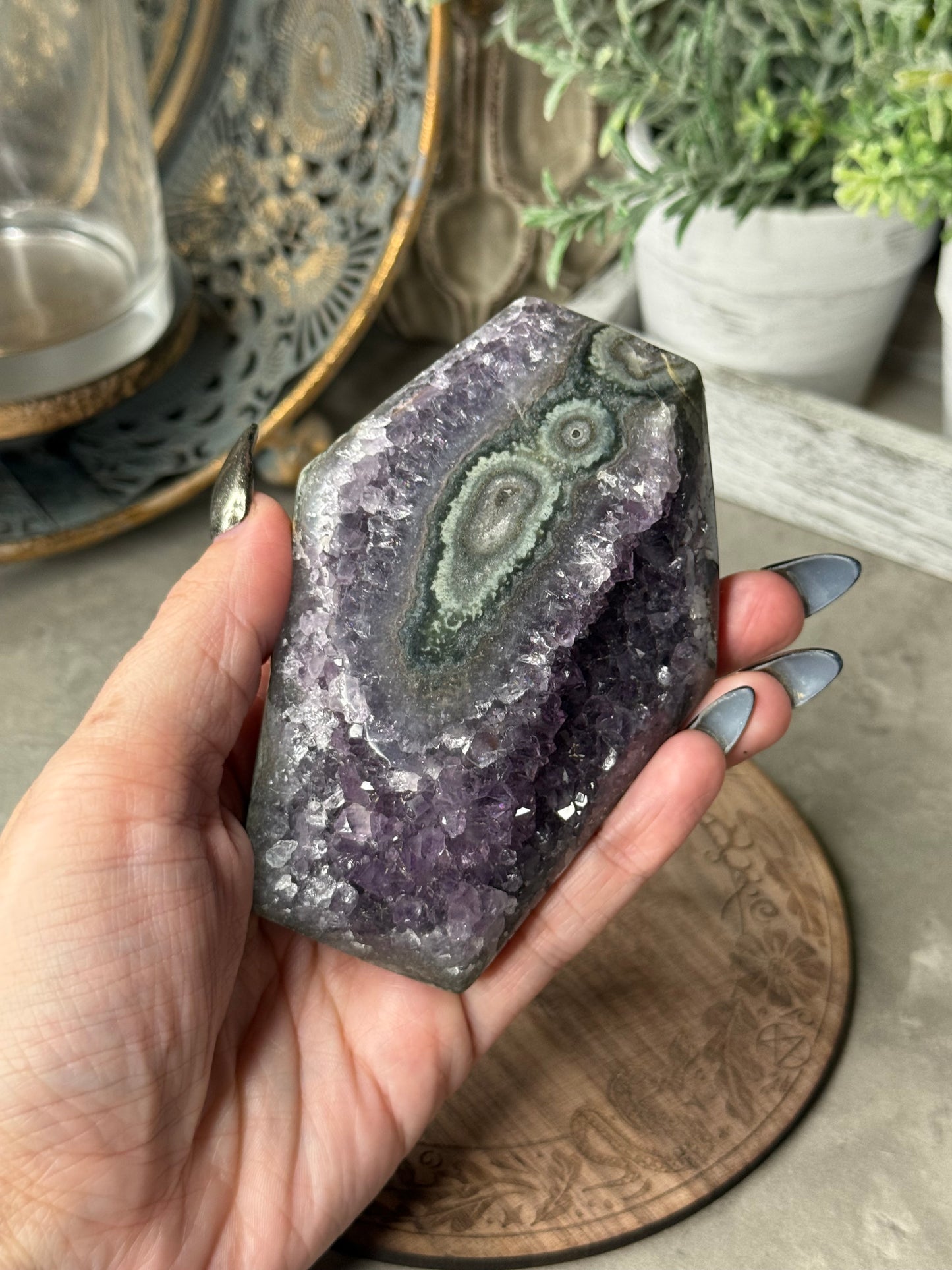 Druzy Coffin Amethyst