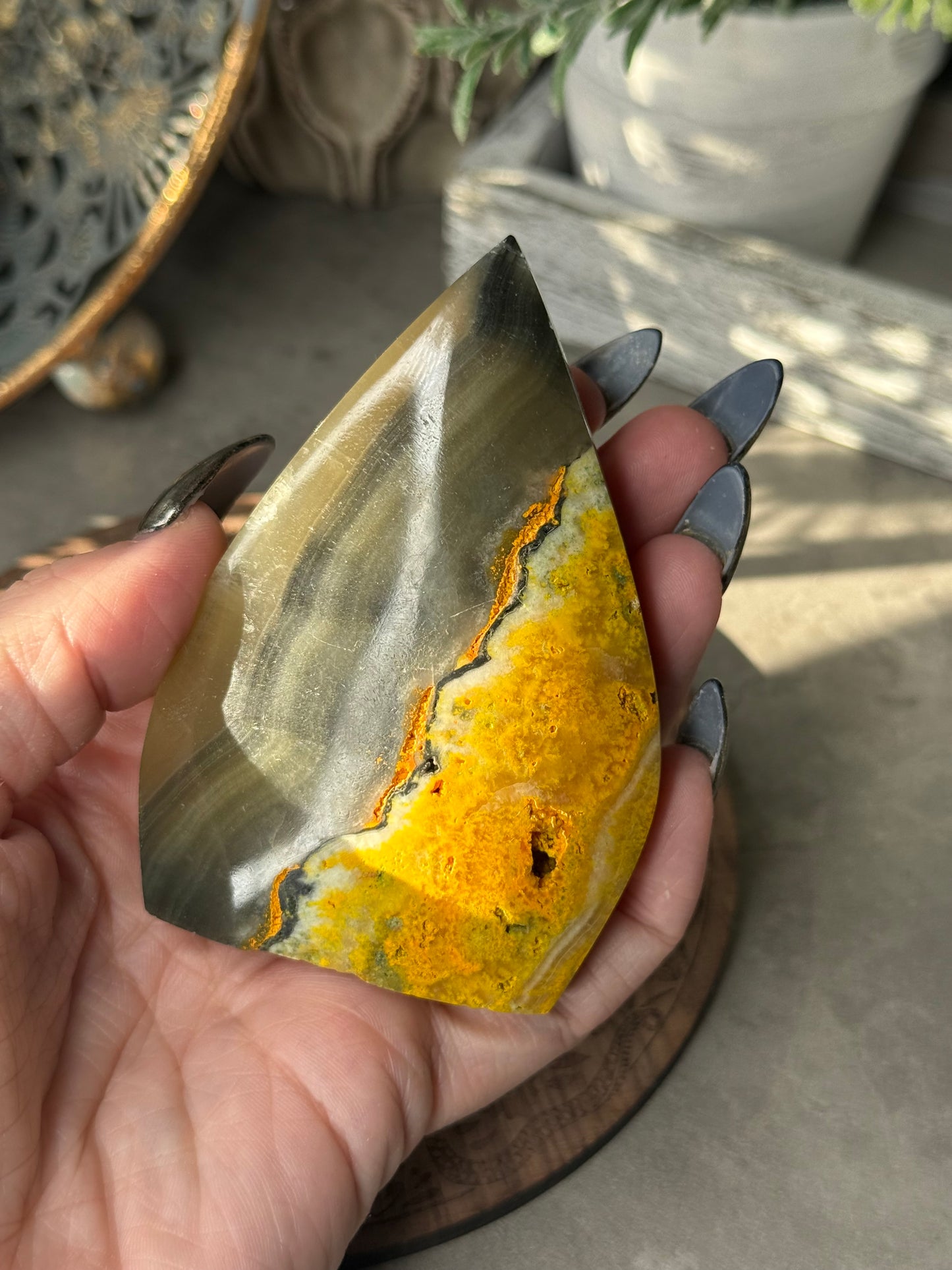 Bumblebee Jasper Teardrop - imperfect