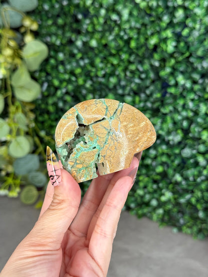 Smithsonite Bear Crystal Carving