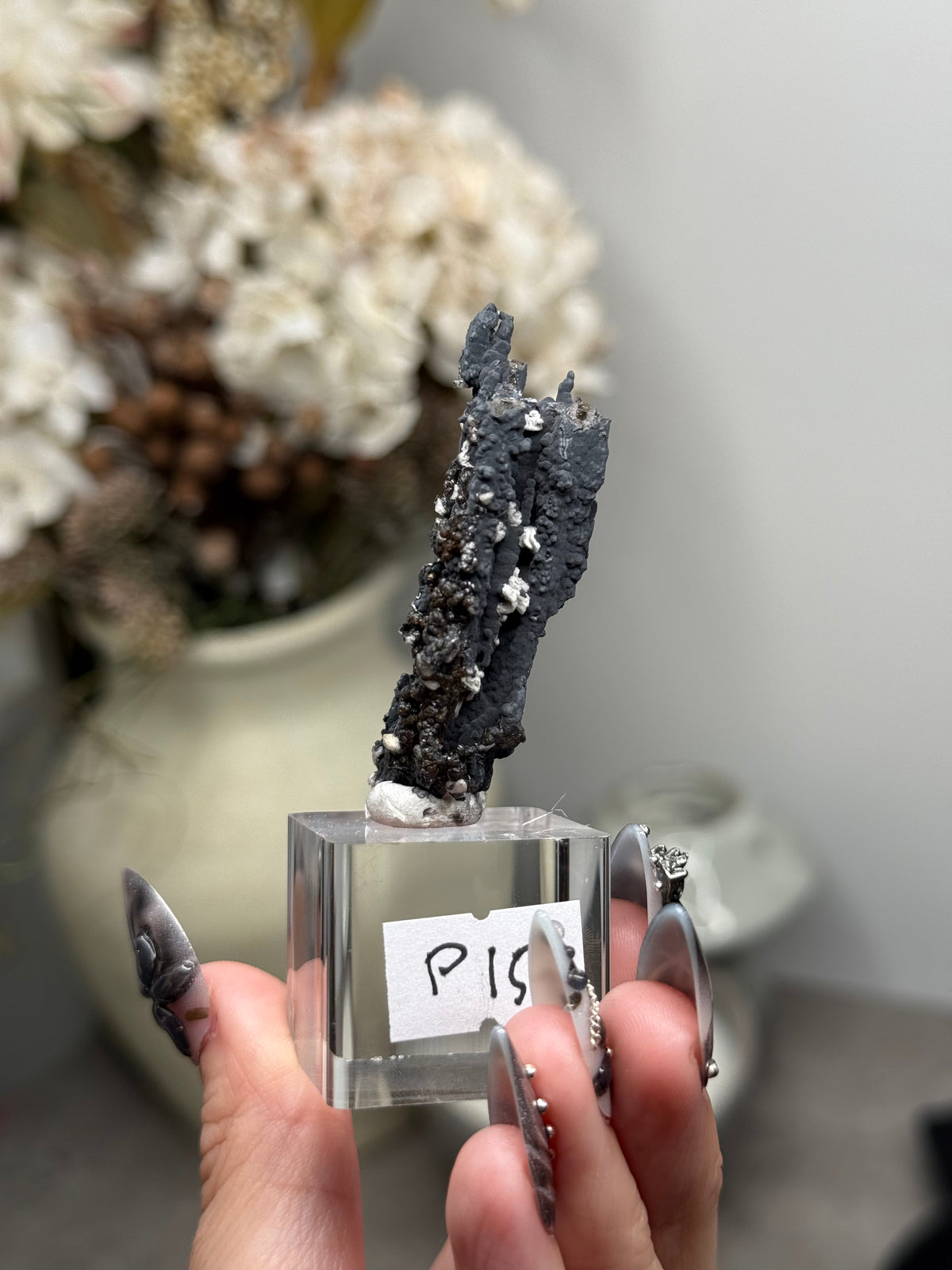 Goethite Stalactites with Calcite from Aouz, Er Rachidia Province, Morocco - P