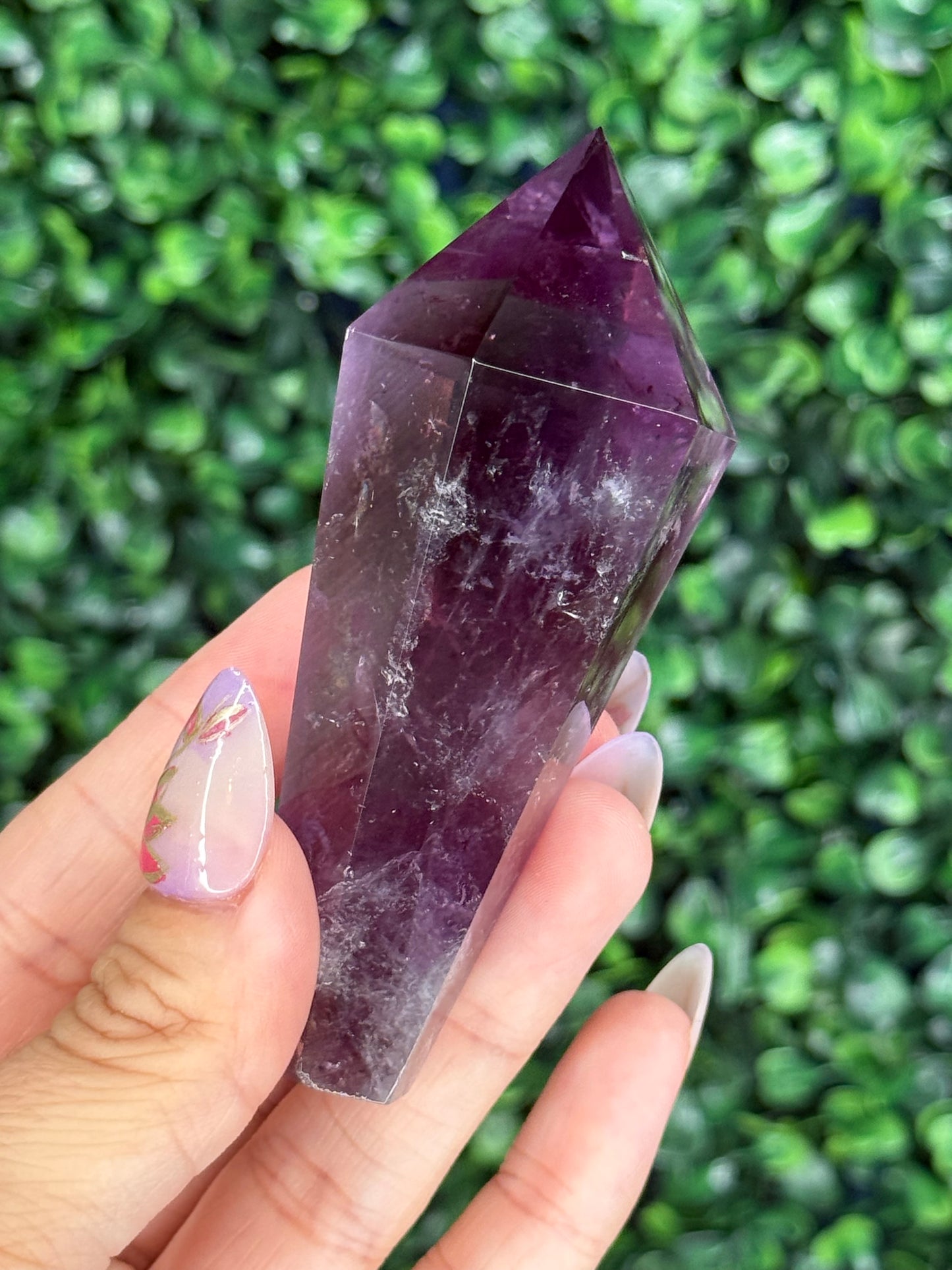 High Quality Amethyst Wand with Custom Gold Stand - 171g with Stand