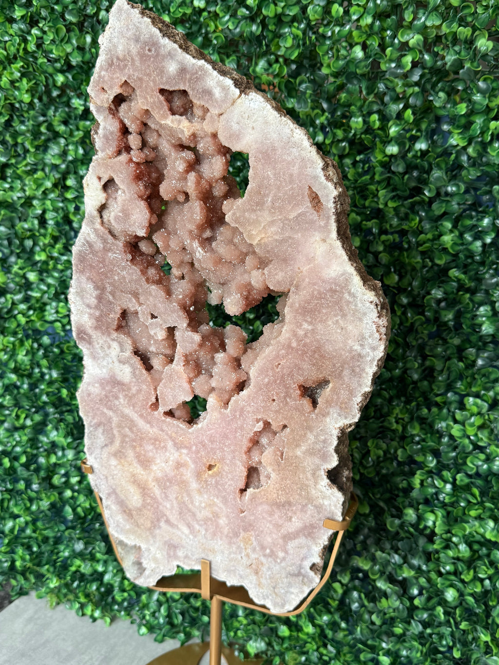XL Pink Amethyst Druzy Statement Slab 4600g