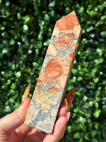 Brecciated Jasper Druzy Crystal Tower - Indonesia