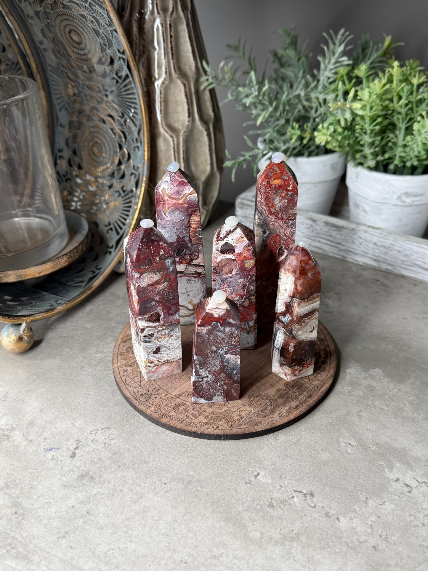 Mexican Lace Agate Towers