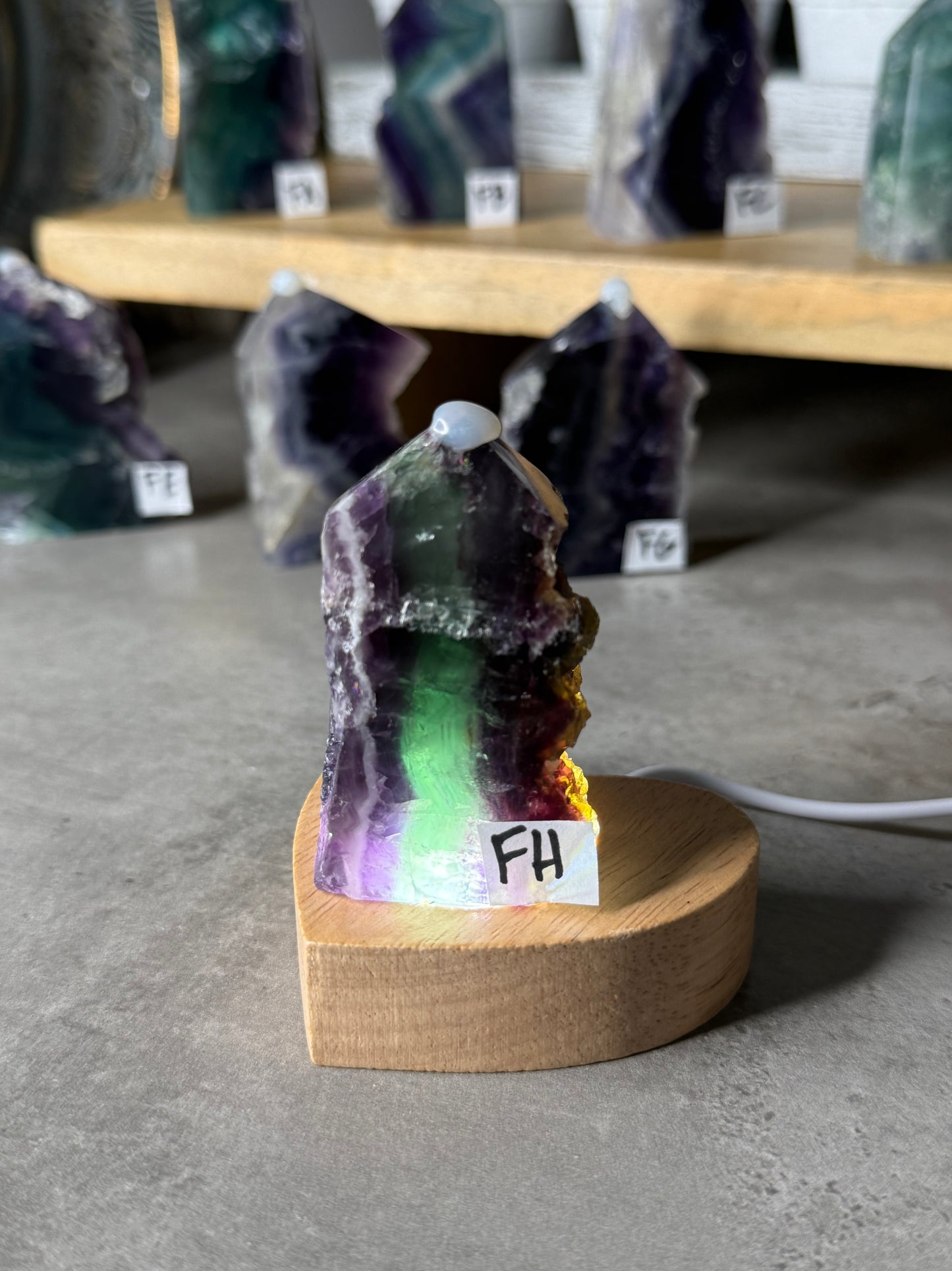 Rainbow Fluorite Druzy Towers