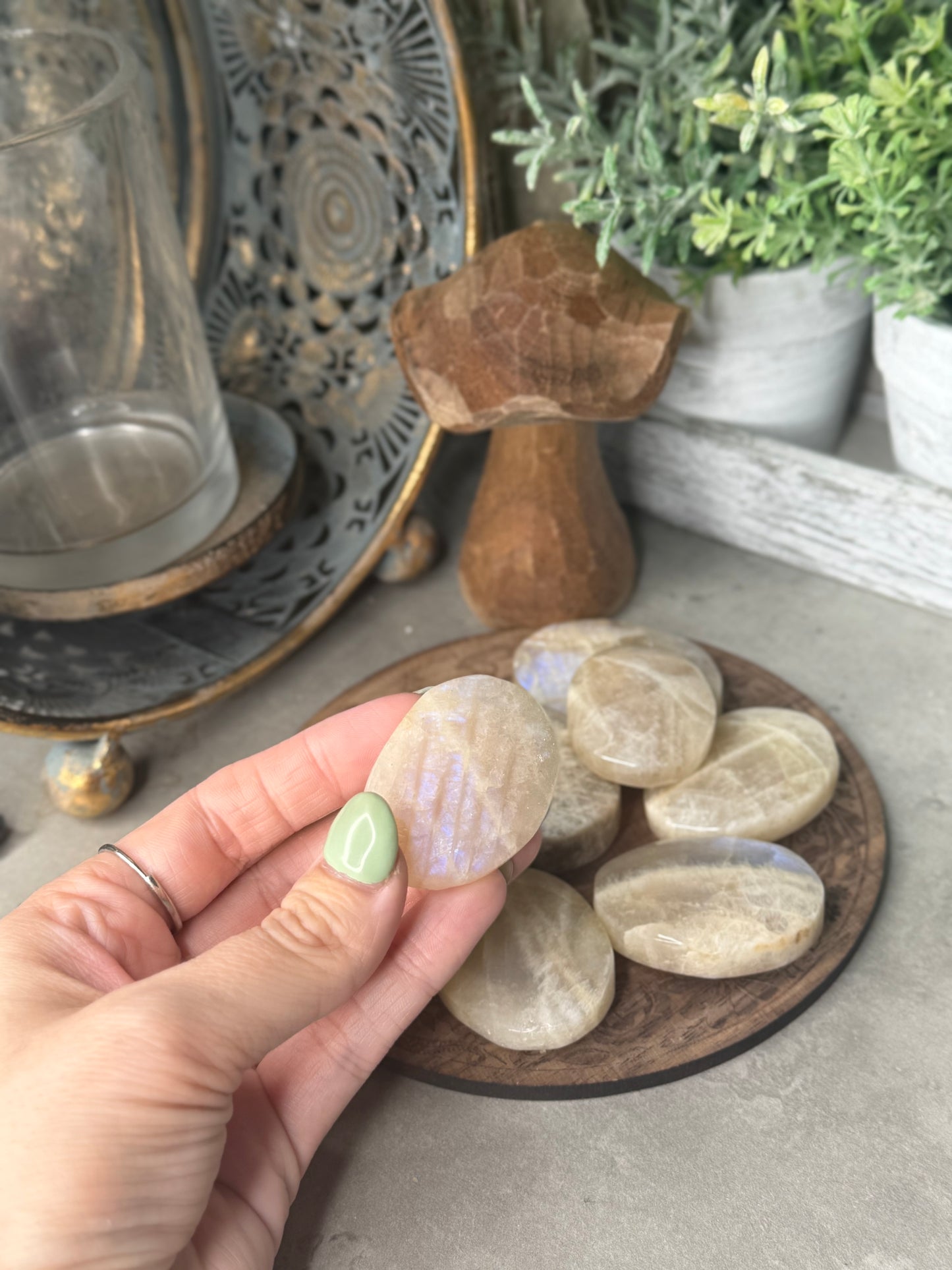 Moonstone Crystal Palmstones