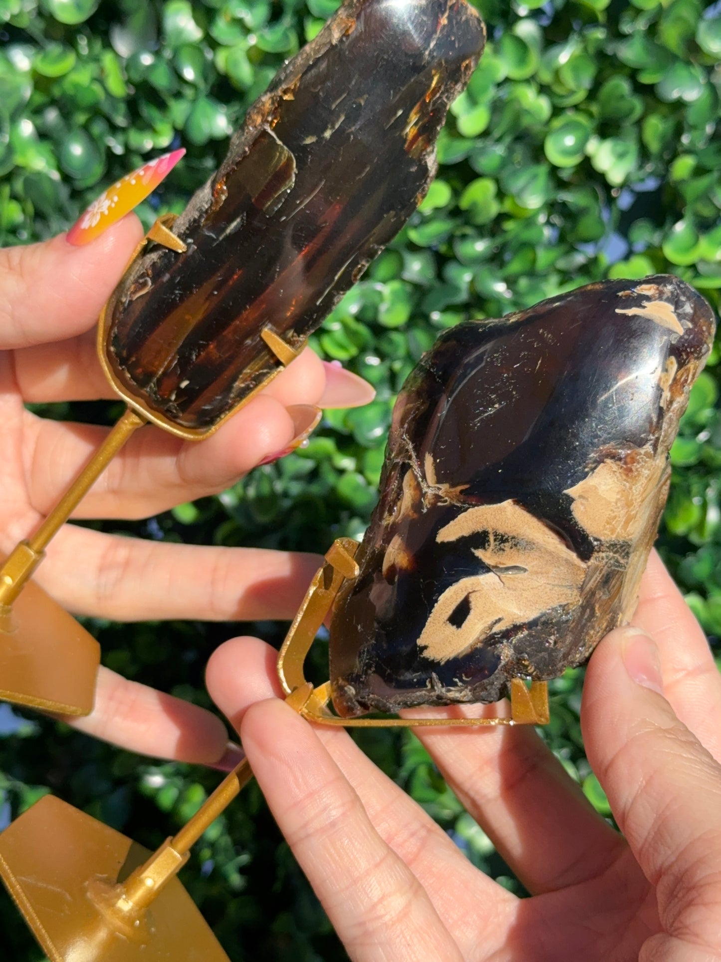 Blue Amber Freeforms - Indonesia