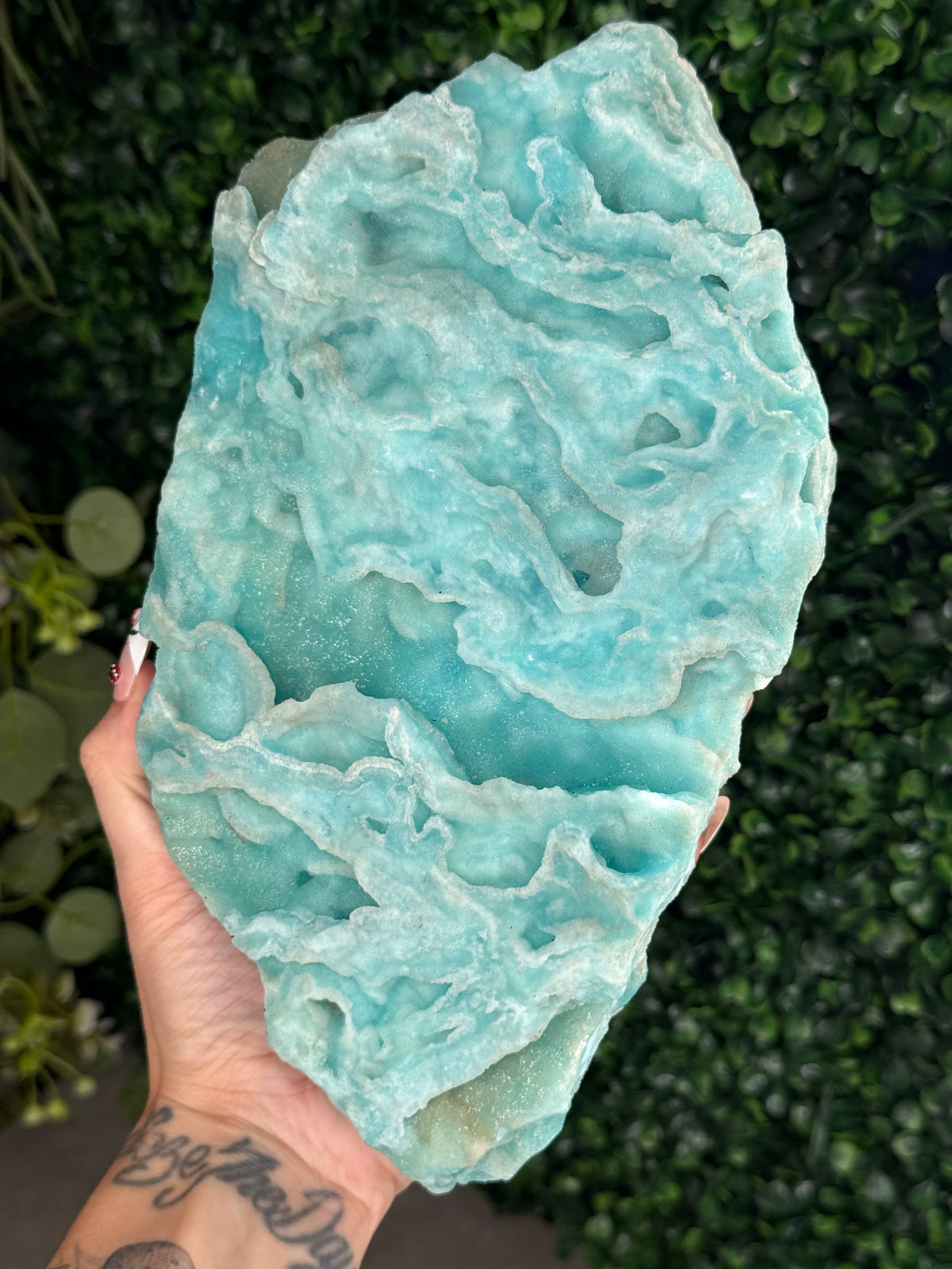 Half polish Blue Aragonite Freeform 2.6kg - A